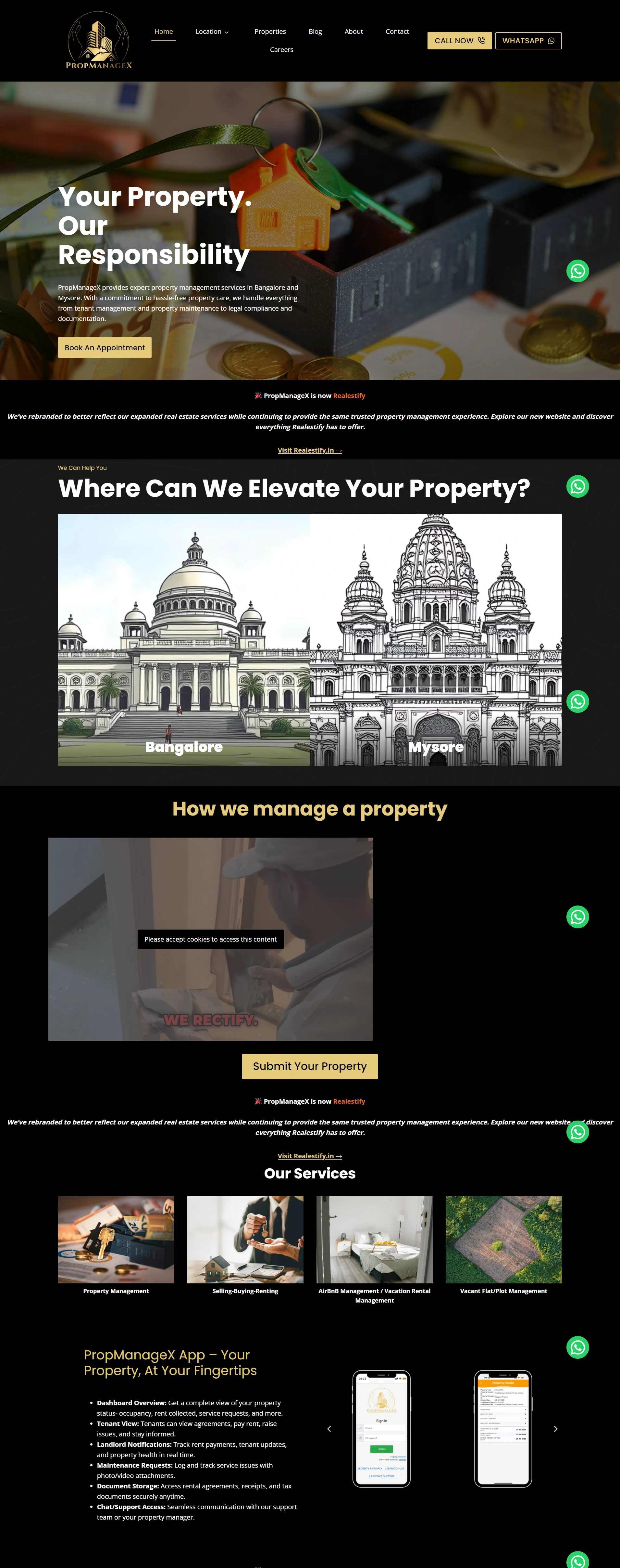 Previous Realestify website experience