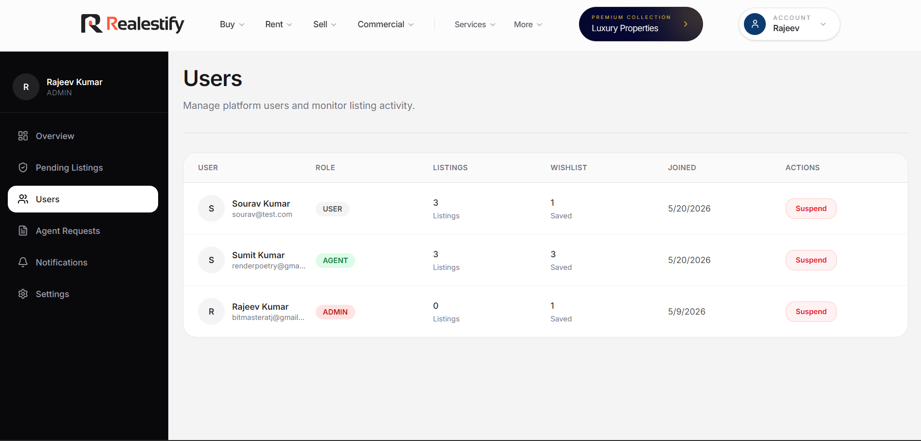 Multi-step product workflow interface